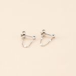Boucles D'oreilles Pendantes Molly Argent Blanc - Pendantes Femme | Marc Orian