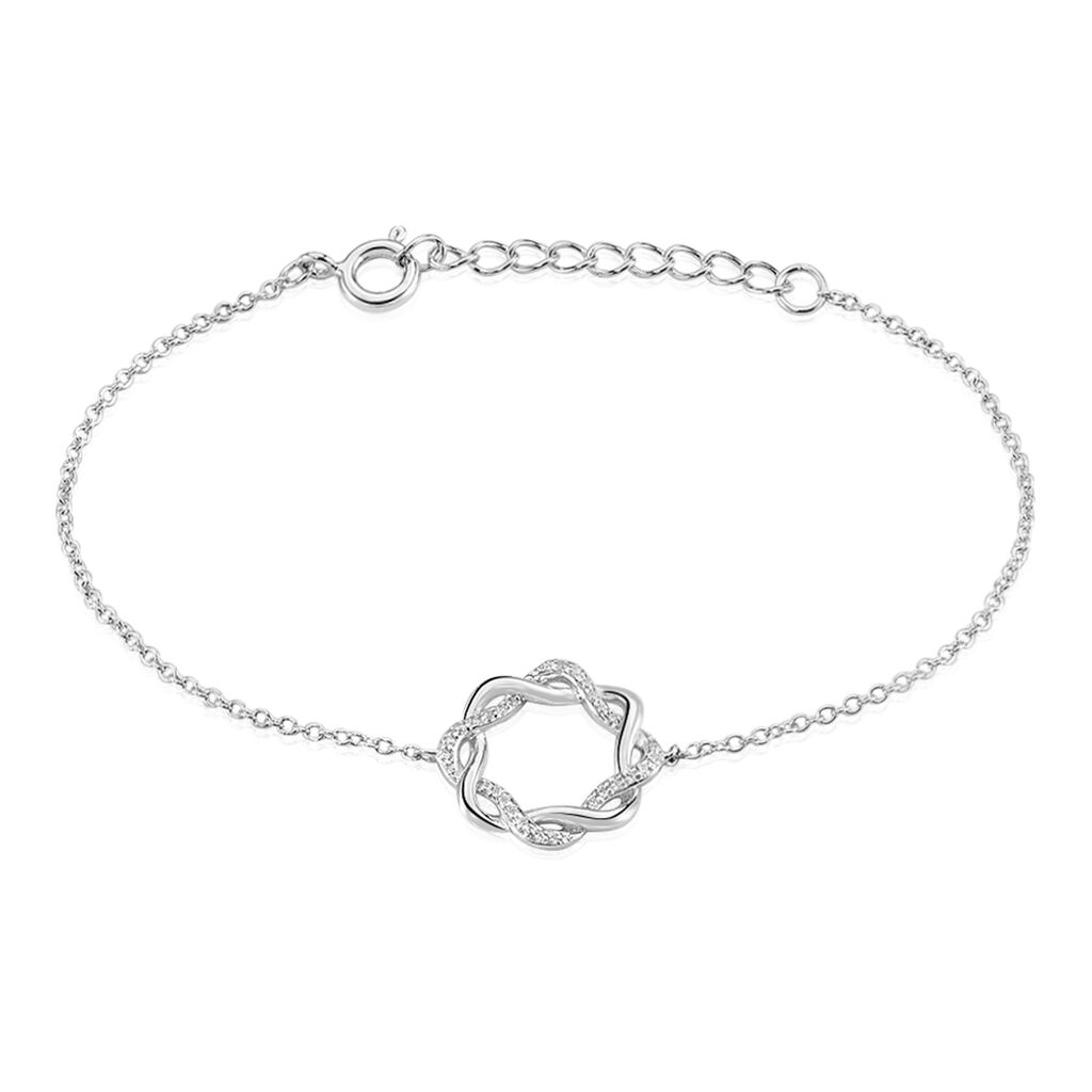 Bracelet Calandra Argent Blanc Oxyde De Zirconium - Bracelets fantaisie Femme | Marc Orian
