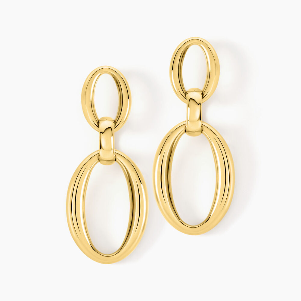 Boucles D'oreilles Pendantes Zeilah Acier Jaune - Pendantes Femme | Marc Orian