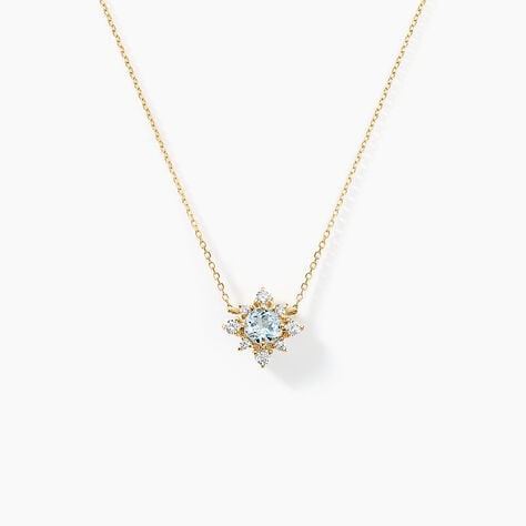 Collier Astrithr Or Jaune Topaze Oxyde De Zirconium - Colliers avec pierres Femme | Marc Orian