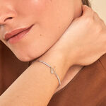 Bracelet Syliana Argent Blanc Oxyde De Zirconium - Bracelets fantaisie Femme | Marc Orian