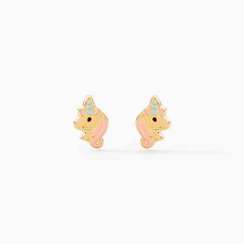 Boucles D'oreilles Puces Pegasus Or Jaune - Puces Enfant | Marc Orian