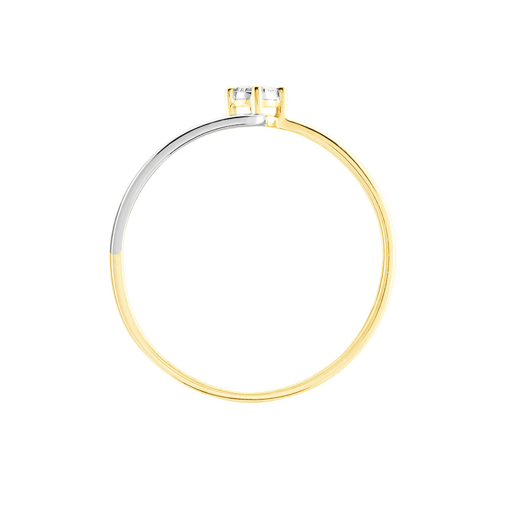 Bague Pika Or Bicolore Diamant - Solitaires Femme | Marc Orian