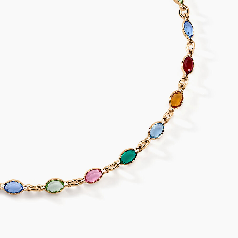 Collier Ilvaae Plaqu&eacute; Or Jaune Pierre De Synthese - Colliers avec pierres Femme | Marc Orian