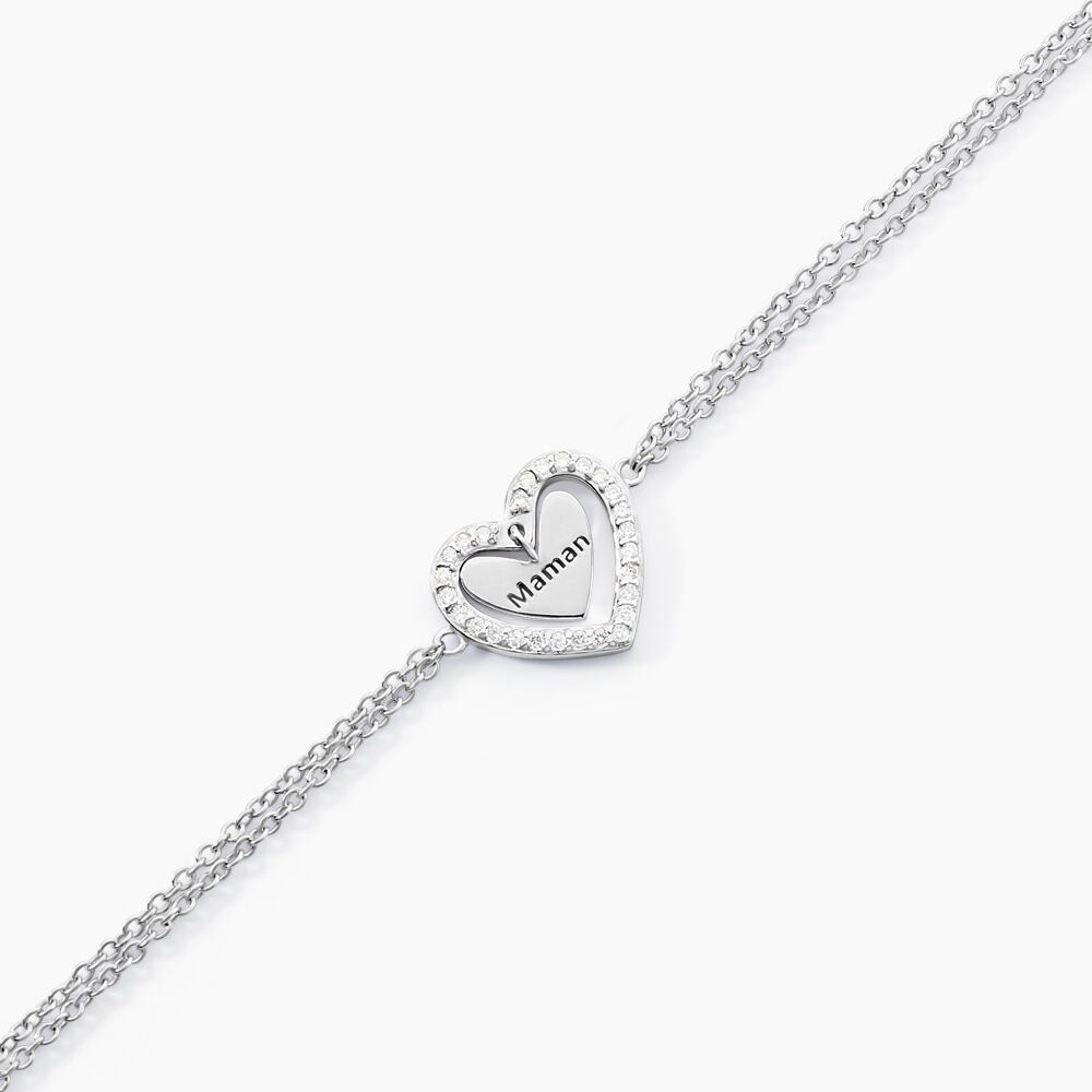 Bracelet Gloria Argent Blanc Oxyde De Zirconium - Bracelets chaînes Femme | Marc Orian