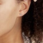 Boucles D'oreilles Puces Doreen Carre Or Blanc Oxyde De Zirconium - Puces Femme | Marc Orian