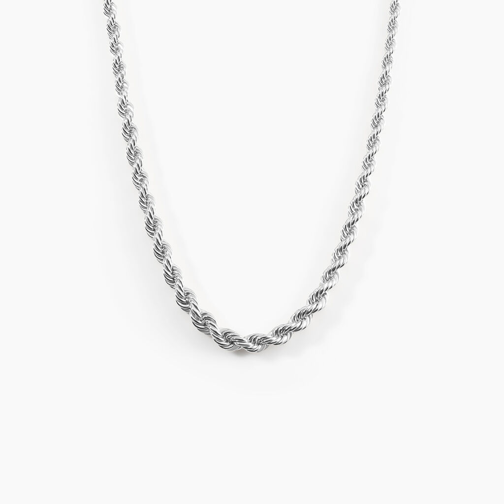 Chaine Cordelia Maille Corde Or Blanc - Chaines Femme | Marc Orian