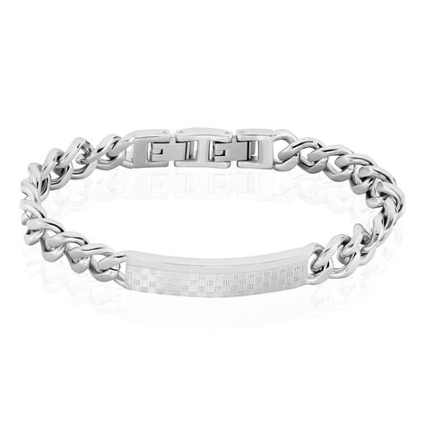 Bracelet Identité Phebus Him Classique Acier Blanc - Gourmettes Homme | Marc Orian