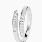 Bague Ajustable Mendel Argent Blanc Oxyde De Zirconium - Bijoux fantaisie Femme | Marc Orian