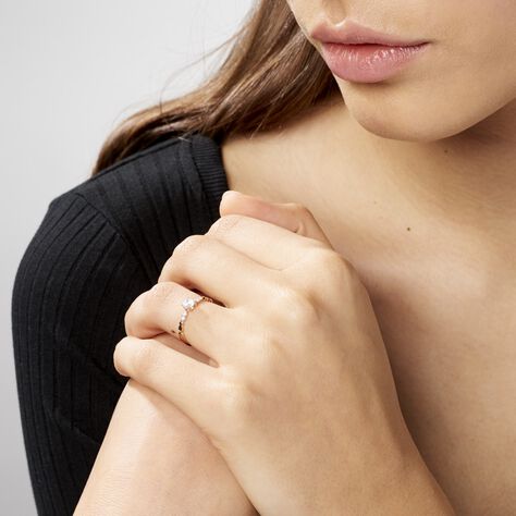 Bague Norhen Or Rose Oxyde De Zirconium - Bagues Solitaire Femme | Marc Orian