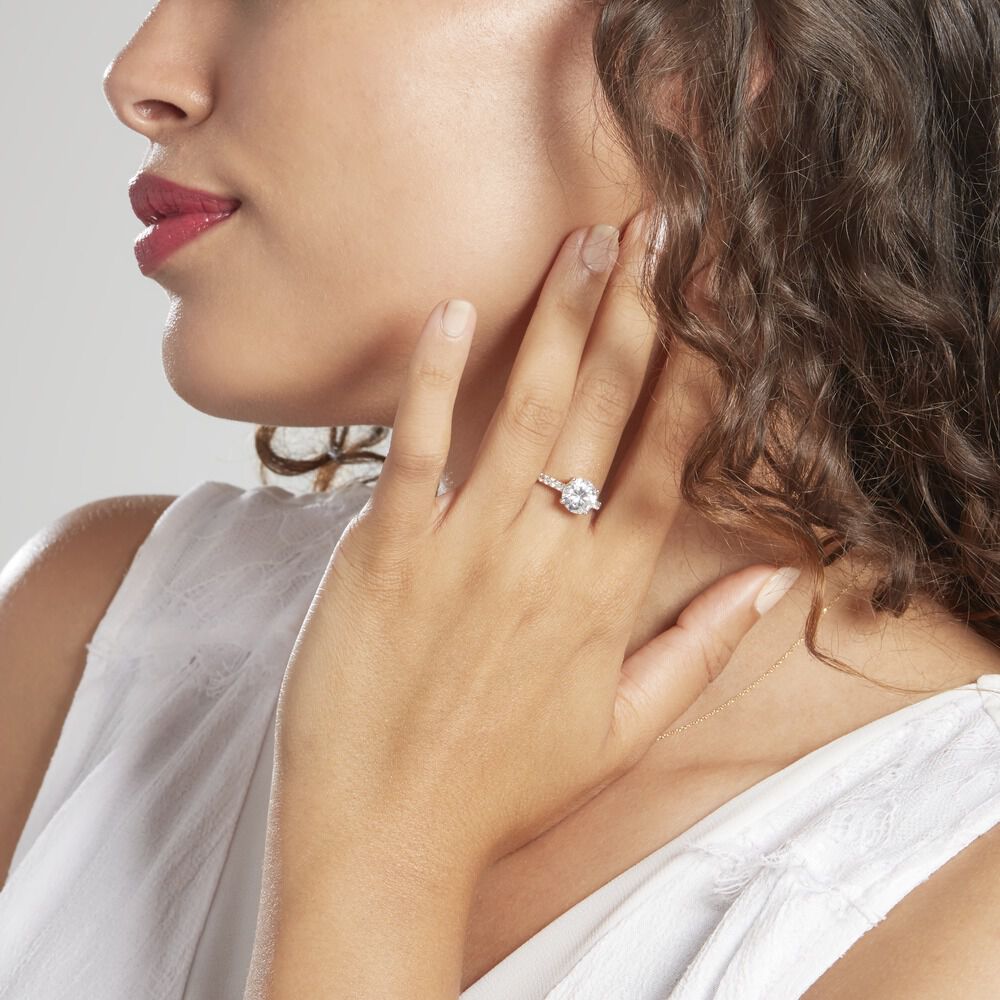 Solitaire Terese Or Jaune Oxyde De Zirconium - Solitaires Femme | Marc Orian