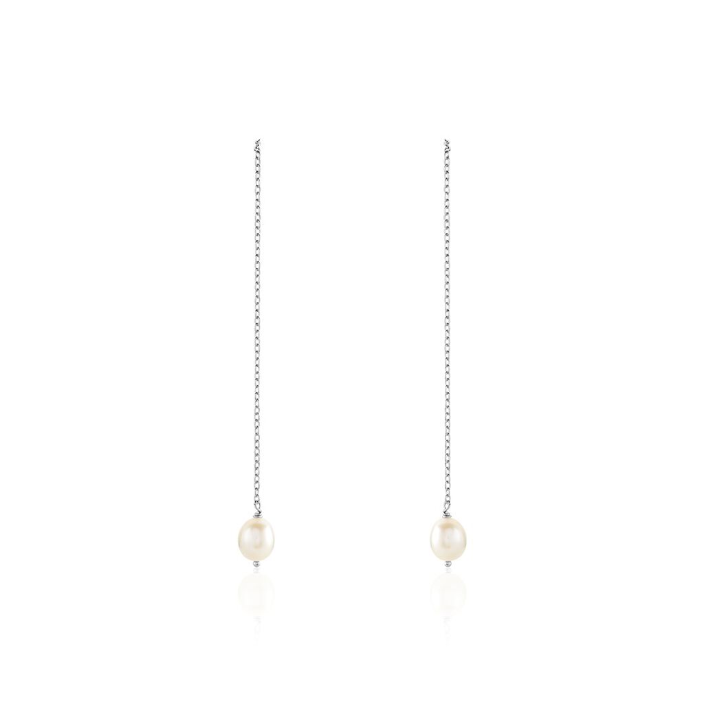 Boucles D'oreilles Pendantes Garance Argent Blanc Perle De Culture - Pendantes Femme | Marc Orian