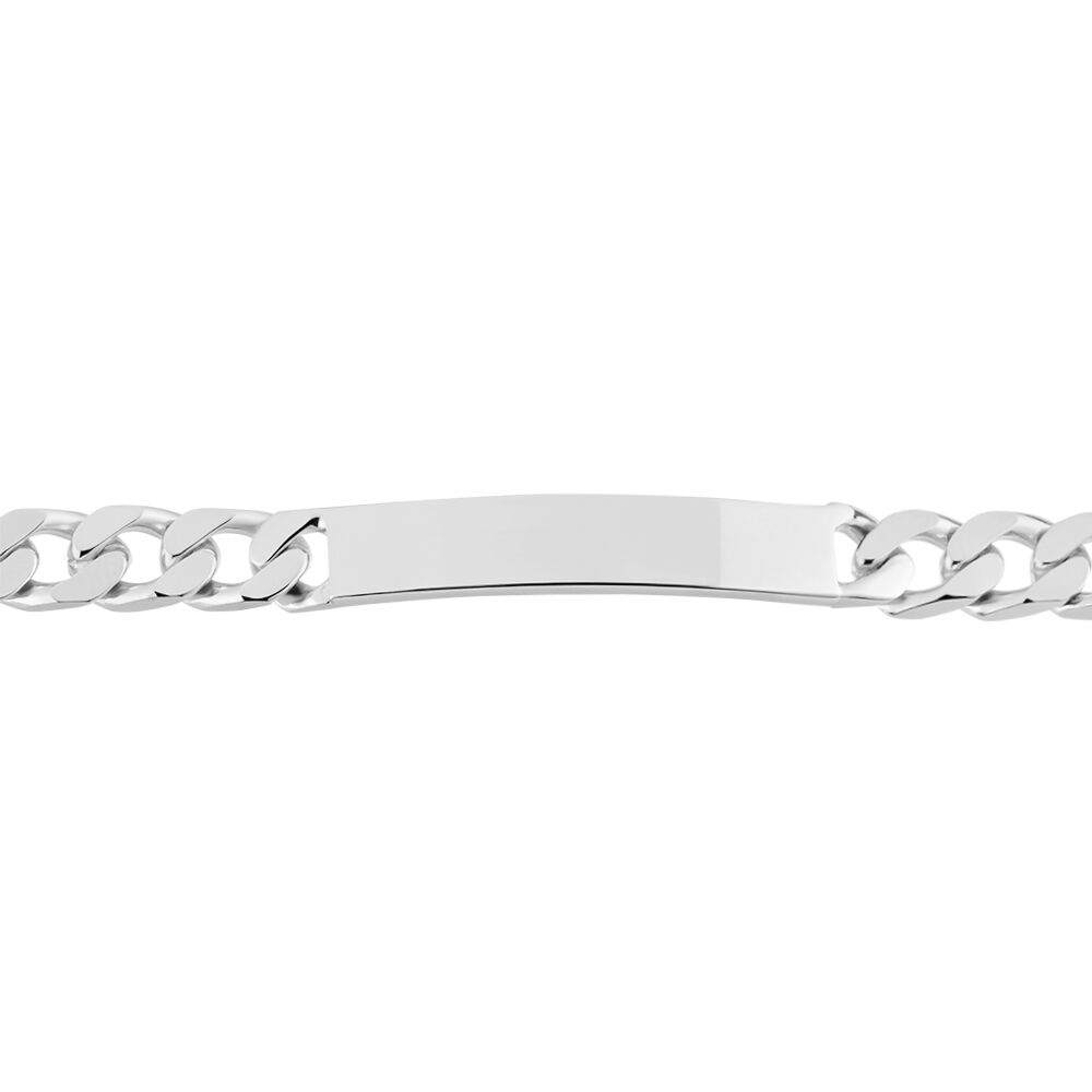 Bracelet Identité Vivian Argent Blanc - Gourmettes Homme | Marc Orian