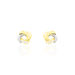 Boucles D'oreilles Puces Eleanor Fleur Or Jaune Oxyde De Zirconium - Puces Femme | Marc Orian