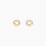 Boucles D'oreilles Puces Edmee Cercle Or Bicolore - Puces Femme | Marc Orian