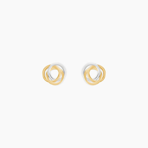 Boucles D'oreilles Puces Edmee Cercle Or Bicolore - Puces Femme | Marc Orian