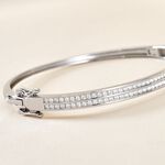 Bracelet Jonc Carinne Argent Blanc Oxyde De Zirconium - Bracelets joncs Femme | Marc Orian