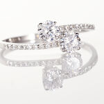 Bague Arista Or Blanc Oxyde De Zirconium - Bagues avec pierre Femme | Marc Orian