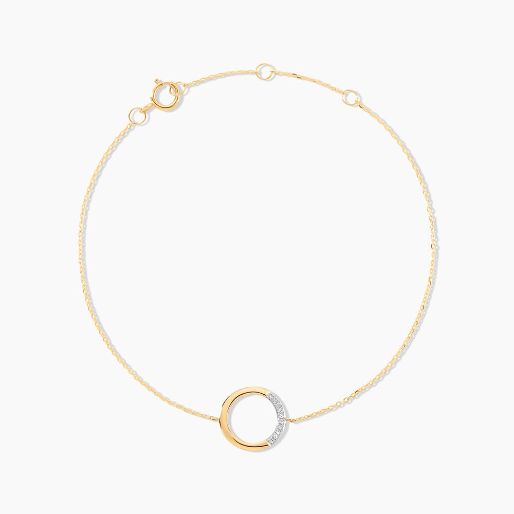 Bracelet Or Jaune Vahina Diamants - Bracelets cha&icirc;nes Femme | Marc Orian