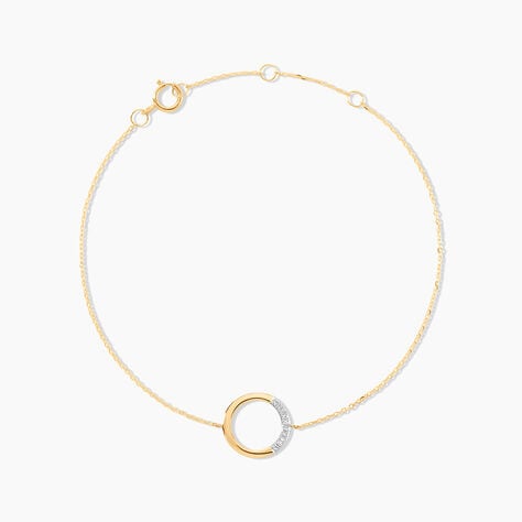 Bracelet Or Jaune Vahina Diamants - Bracelets cha&icirc;nes Femme | Marc Orian