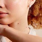 Boucles D'oreilles Puces Virgie Argent Blanc - Puces Femme | Marc Orian