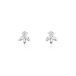 Boucles D'oreilles Puces Argent Blanc Braxton Oxydes De Zirconium - Puces Femme | Marc Orian