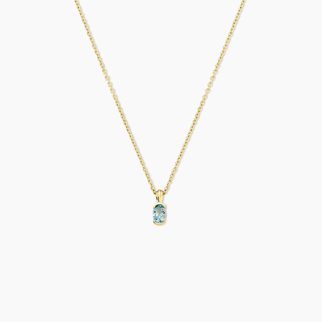 Collier Poem Argent Jaune Topaze - Colliers avec pierres Femme | Marc Orian