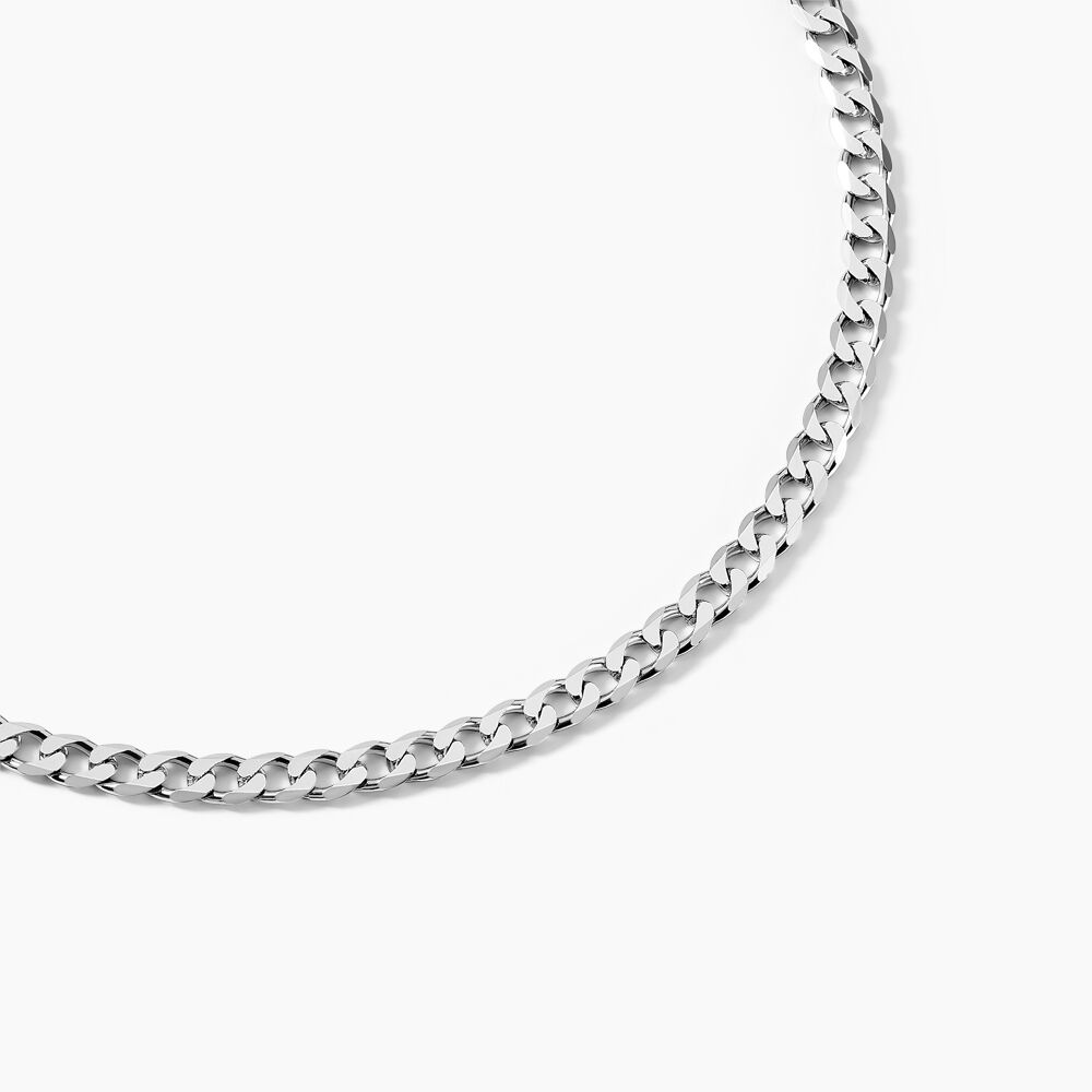 Chaîne Casper Maille Gourmette Argent Blanc - Chaines Unisex | Marc Orian