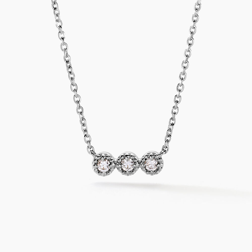 Collier Gigi Argent Blanc Diamant Synth&eacute;tique - Colliers avec pierres Femme | Marc Orian