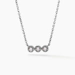 Collier Gigi Argent Blanc Diamant Synth&eacute;tique - Colliers avec pierres Femme | Marc Orian