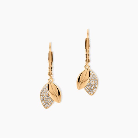 Boucles D'oreilles Pendantes Plaqu&eacute; Or Jaune Simao Oxydes De Zirconium - Pendantes Femme | Marc Orian