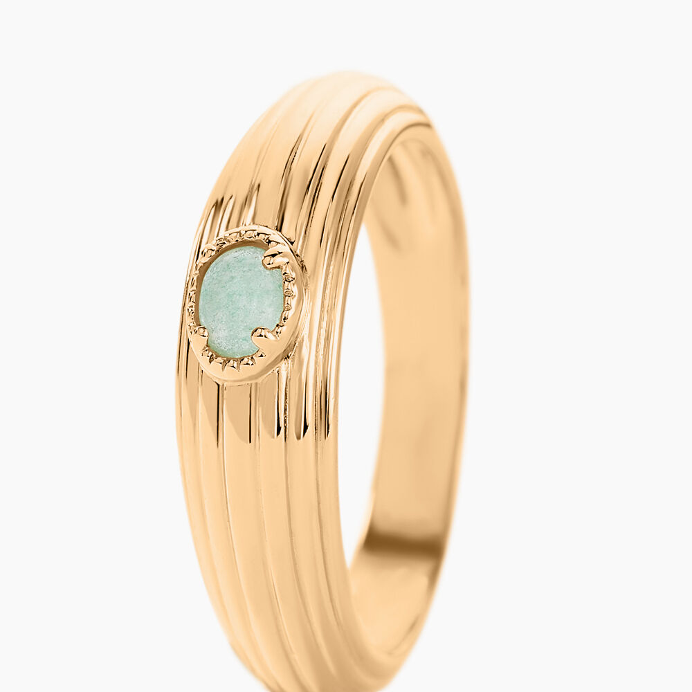Bague Acapulco Plaqué Or Jaune Aventurine - Bagues avec pierre Femme | Marc Orian