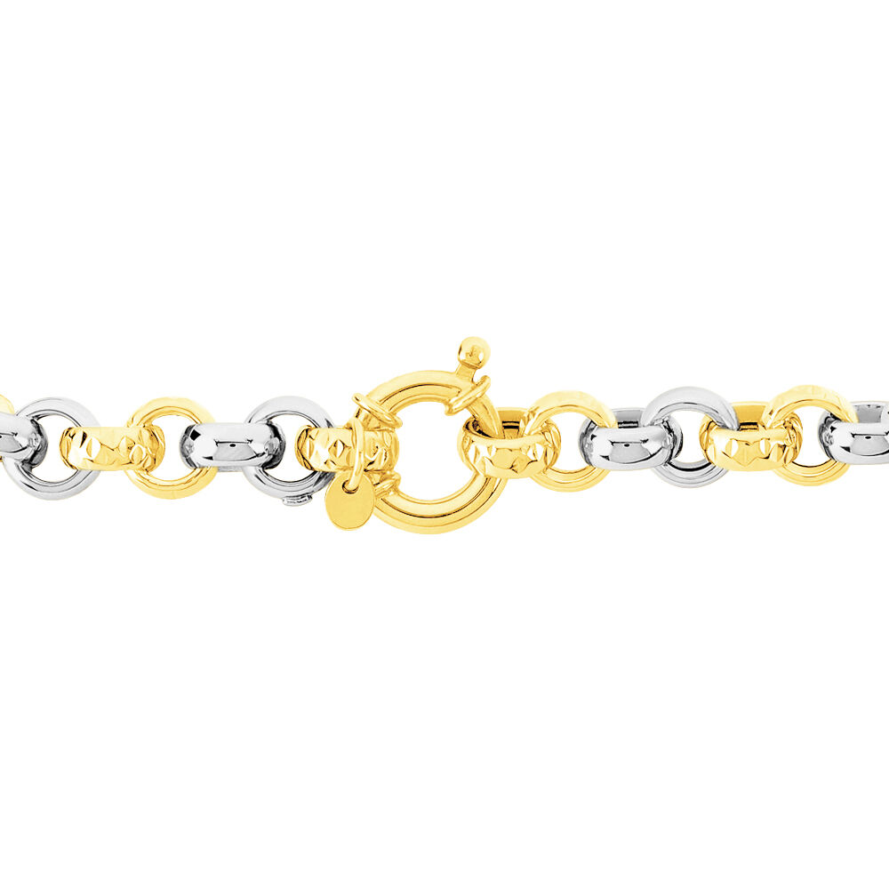 Bracelet Jodie Maille Jaseron Godronne Or Bicolore - Bracelets mailles Femme | Marc Orian