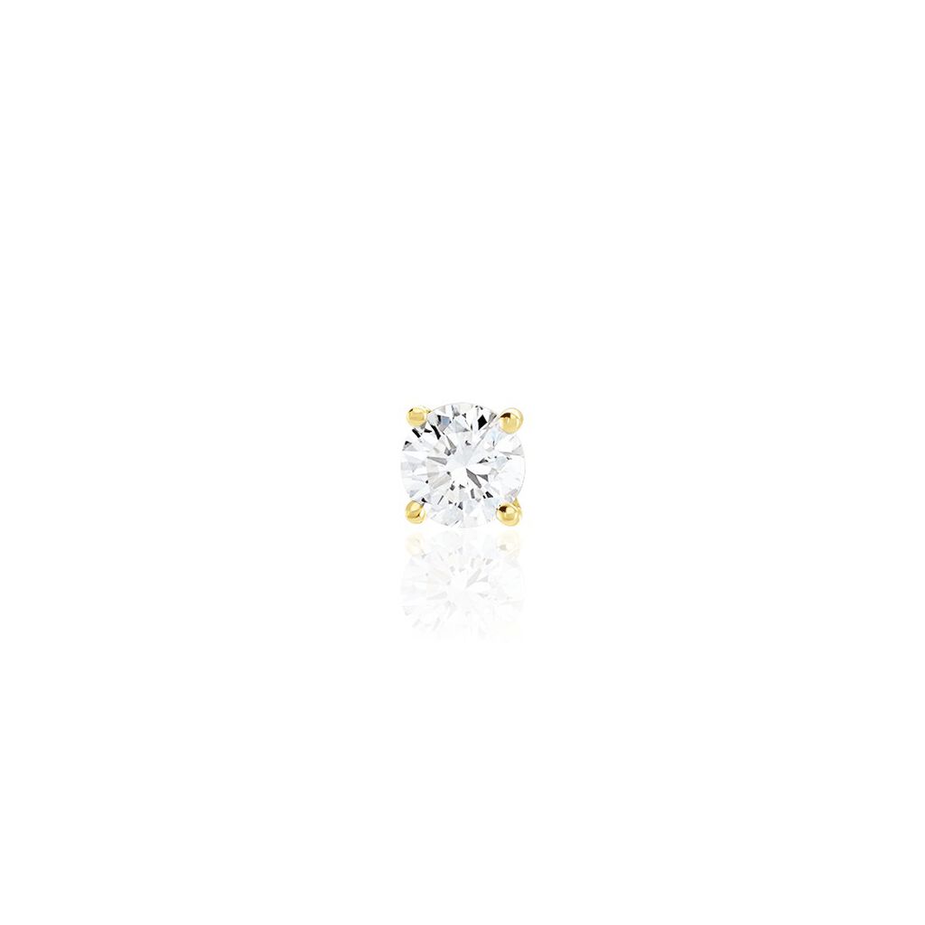 Boucle D'oreille Puce Unitaire Victoria Or Jaune Diamant - Puces Famille | Marc Orian