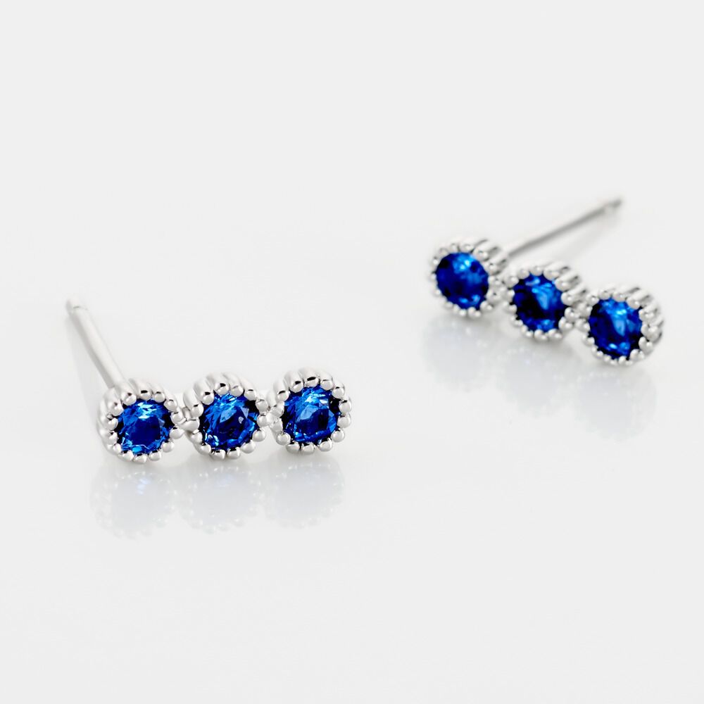 Boucles D'oreilles Puces Kasey Argent Blanc Oxyde De Zirconium - Puces Femme | Marc Orian