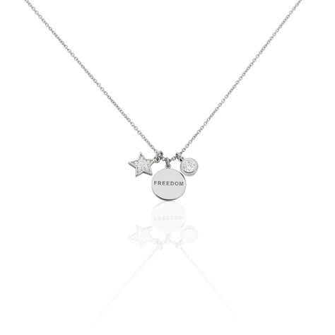 Collier Nessa Argent Blanc Oxyde De Zirconium - Colliers avec pierres Femme | Marc Orian