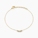 Bracelet Eva Acier Jaune Cristaux - Bracelets cha&icirc;nes Femme | Marc Orian