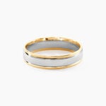 Alliance Romaine Ruban Plat Or Bicolore - Alliances duo Unisex | Marc Orian