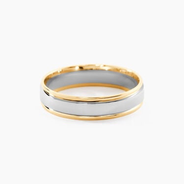 Alliance Romaine Ruban Plat Or Bicolore