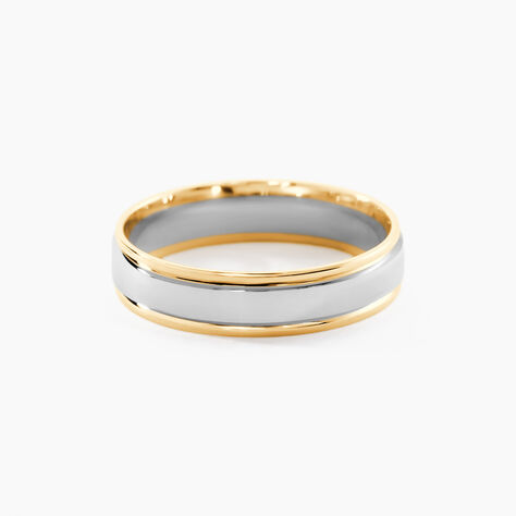 Alliance Romaine Ruban Plat Or Bicolore - Alliances duo Unisex | Marc Orian
