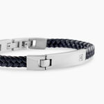 Bracelet Phebus Him Casual Acier Blanc Diamant - Bracelets cuir Homme | Marc Orian