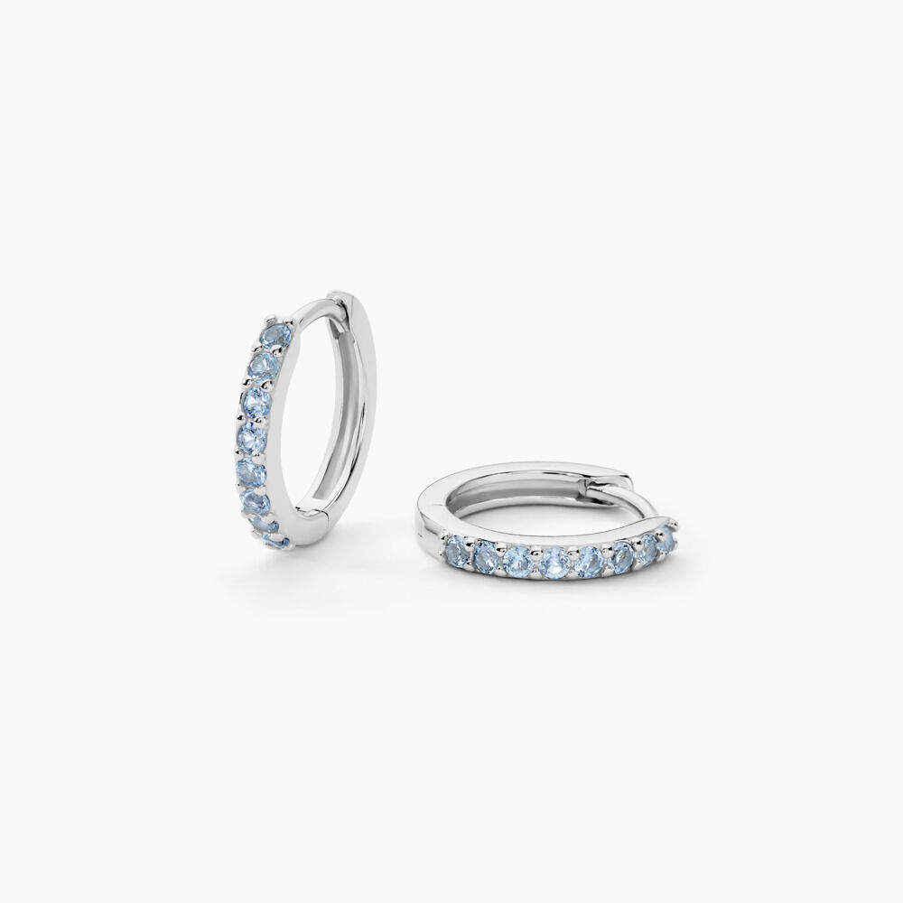Cr&eacute;oles Rio Argent Blanc Oxyde De Zirconium - Cr&eacute;oles Femme | Marc Orian