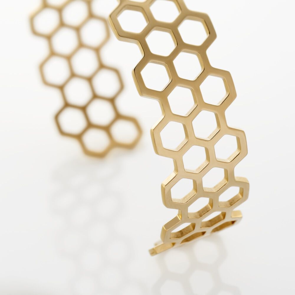 Bracelet Jonc Ouvert Acier Doré Buglose - Bracelets joncs Femme | Marc Orian