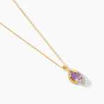 Collier Sagesse Or Jaune Am&eacute;thyste Oxyde De Zirconium - Colliers avec pierres Femme | Marc Orian