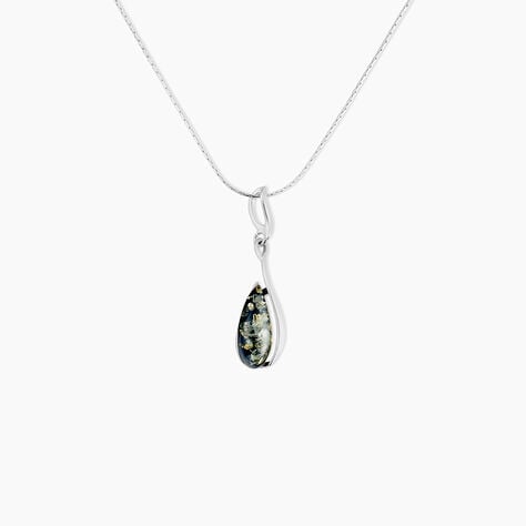 Collier Argent Blanc Odilon Ambre - Colliers avec pierres Femme | Marc Orian