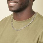 Collier Carrus Maille Grain De Cafe Argent Blanc - Chaines Homme | Marc Orian