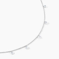 Collier Argent Collie Argent Blanc Oxyde