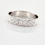 Alliance Mathena Ruban Plat Or Blanc - Alliances duo Unisex | Marc Orian