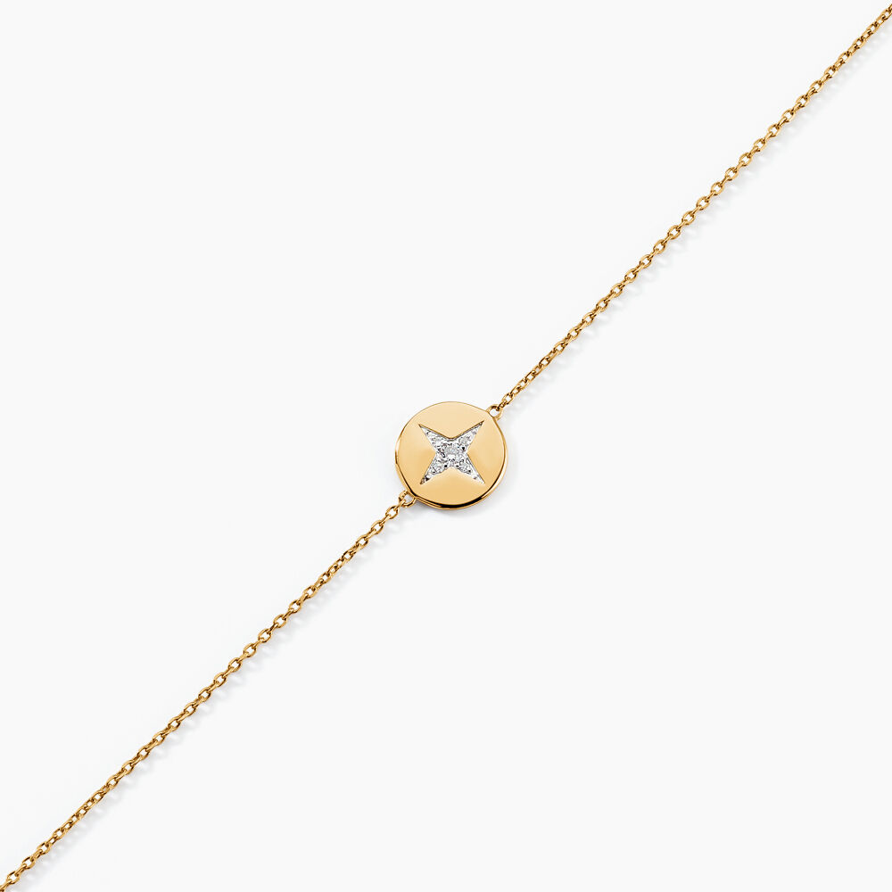 Bracelet Titus Or Jaune Diamant - Bracelets Medailles Femme | Marc Orian