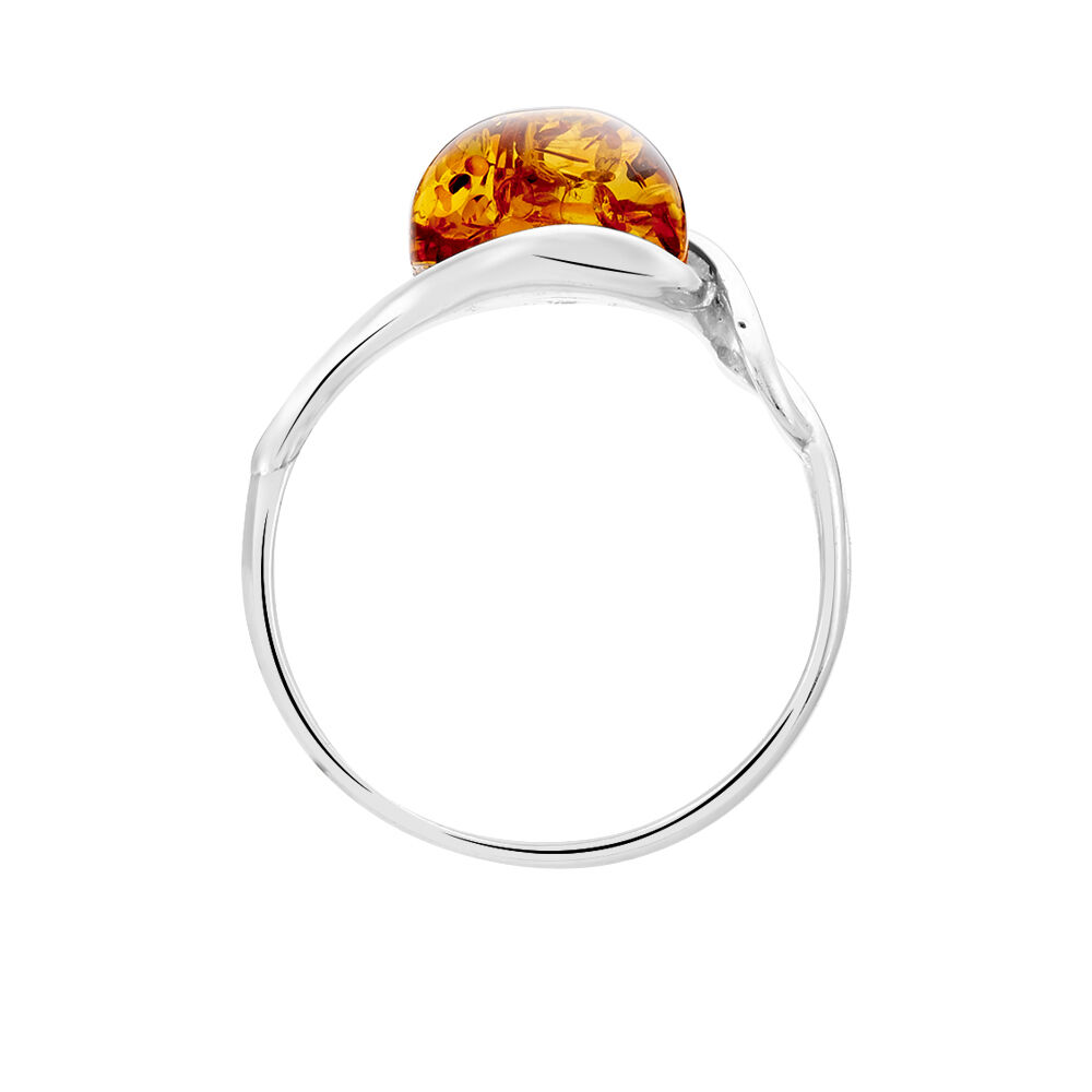 Bague Titziana Argent Blanc Ambre - Bagues vintage Femme | Marc Orian